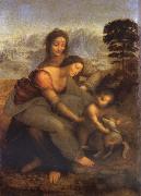 LEONARDO da Vinci, Maria with Child and St. Anna